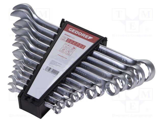 Double-sided; Chrom-vanadium steel; Plating: chromium; 12pcs.