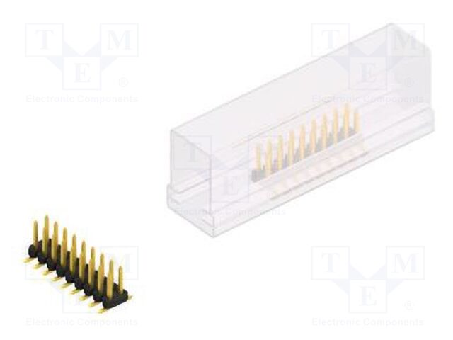 Connector: pin strips; pin header; male; PIN: 18; 2mm; SMT; 2x9; 100V