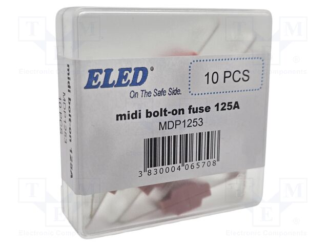 Fuse: fuse; 125A; 58VDC; automotive; 41mm; M5 screw; 41x12x8.24mm