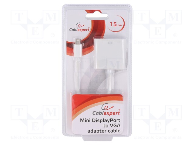 Adapter; DisplayPort 1.1a; 0.15m; Colour: white; Features: Full HD