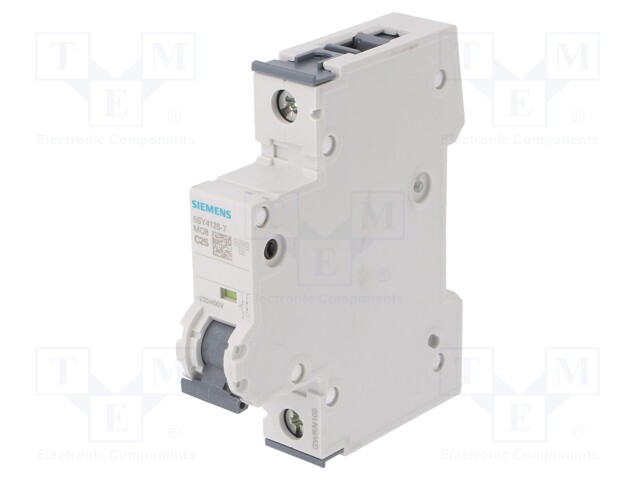 Circuit Breaker, MCB, 5SY4, 1P, 10 kA, 400 V, 25 A