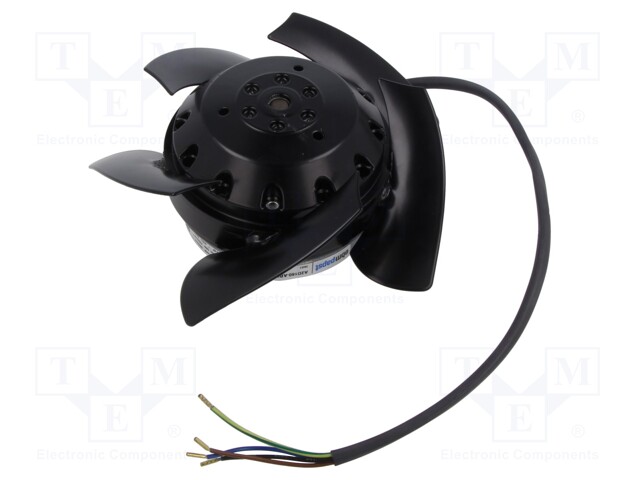 Fan: AC; axial; 400VAC; Ø158.5x64.5mm; ball; 2800rpm; IP44; 18AWG