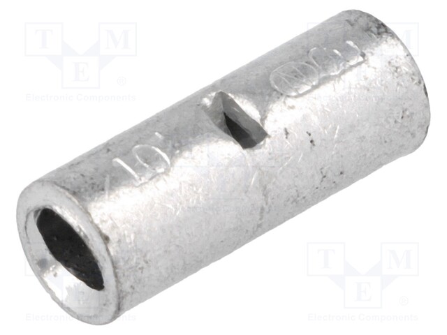 Butt splice; copper; 10mm2; tinned