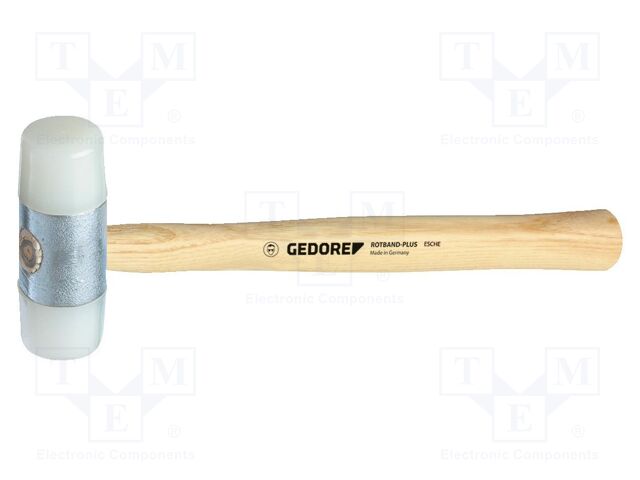 Hammer; 280mm; round; nylon; wood (ash); Ø: 32mm; Shore hardness: 60