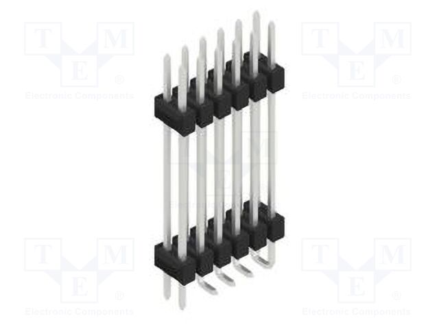 Connector: pin strips; pin header; male; PIN: 12; 2.54mm; SMT; 2x6