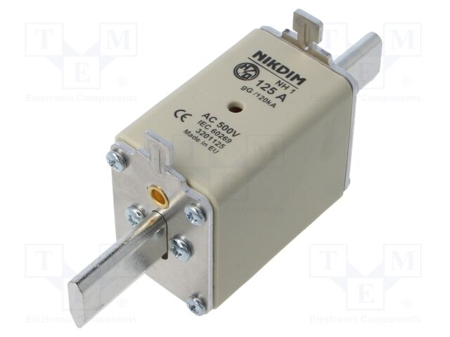 Fuse: fuse; 125A; 500VAC; gG; industrial; NH1