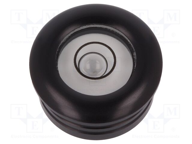 Spirit level; with flange; H: 10mm; Ømount.hole: 18mm; aluminium