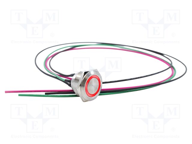 Switch: vandal resistant; Pos: 2; SPST-NO; 2A/36VDC; IP67; OFF-(ON)