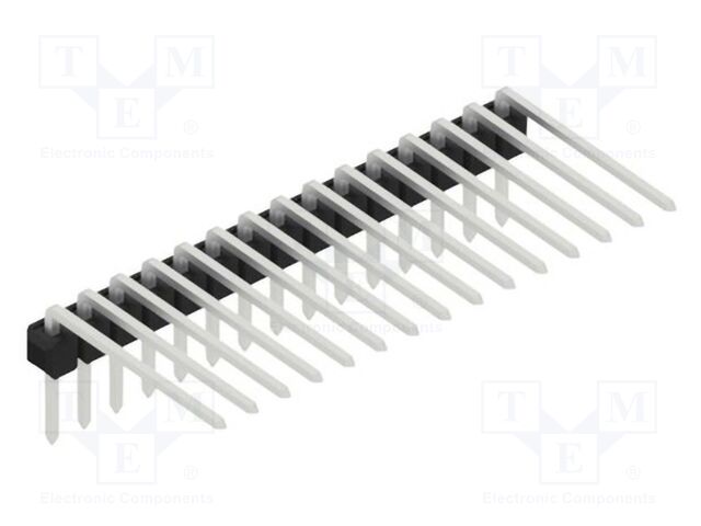 Connector: pin strips; pin header; male; PIN: 15; 2.54mm; THT; 1x15