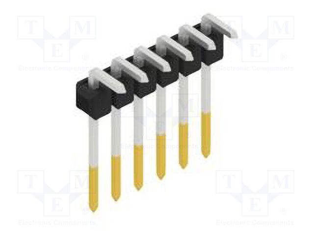 Connector: pin strips; pin header; male; PIN: 6; 2.54mm; THT; 1x6