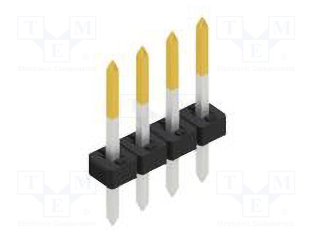Connector: pin strips; pin header; male; PIN: 4; 2mm; THT; 1x4; 100V