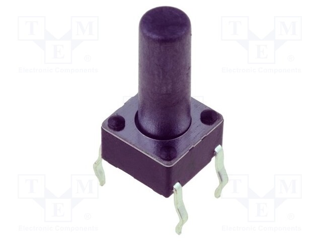 Microswitch TACT; SPST-NO; Pos: 2; 0.05A/12VDC; THT; none; 1.6N