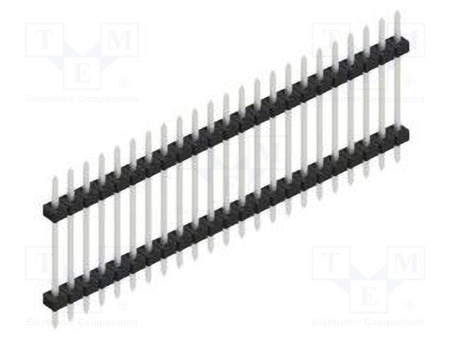 Connector: pin strips; pin header; male; PIN: 23; 2mm; THT; 1x23