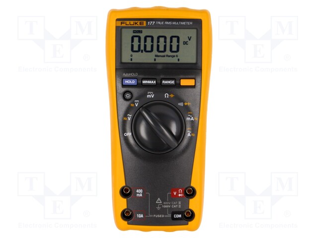 Digital multimeter; LCD 3,75 digit (6000); True RMS AC