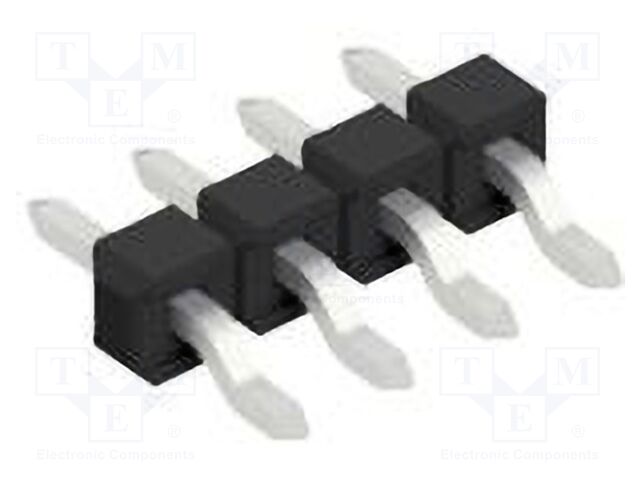 Connector: pin strips; pin header; male; PIN: 4; 2.54mm; SMT; 1x4