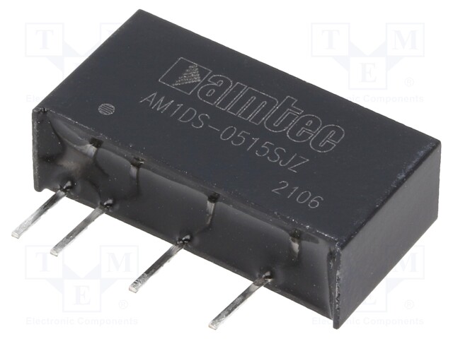 Converter: DC/DC; 1W; Uin: 4.5÷5.5V; 15VDC; Iout: 67mA; SIP7; 2.3g