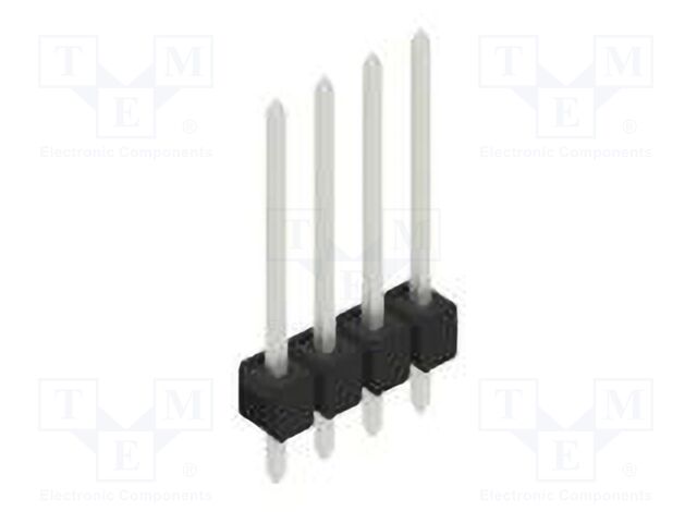 Connector: pin strips; pin header; male; PIN: 4; 2.54mm; THT; 1x4