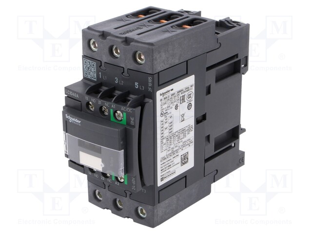 Contactor: 3-pole; NO x3; Auxiliary contacts: NO + NC; 24÷60VAC