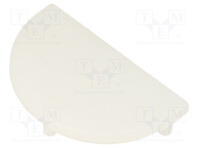Cap for LED profiles; milky; PMMA; rounded; Kind of shutter: D9