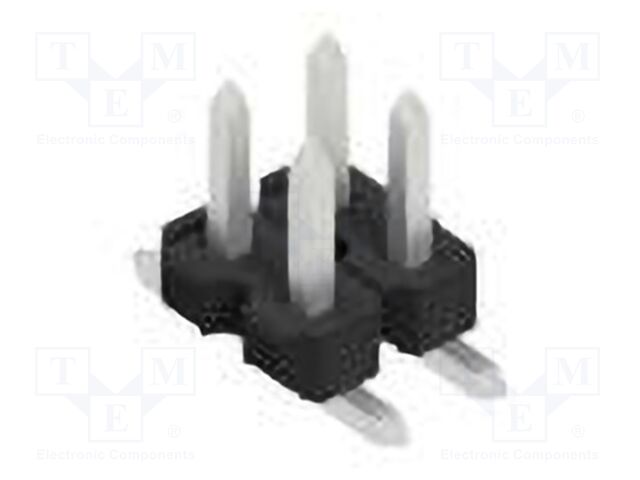 Connector: pin strips; pin header; male; PIN: 4; 2.54mm; SMT; 2x2