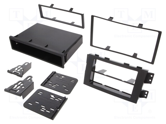 Radio mounting frame; Kia; 1 DIN,2 DIN; black