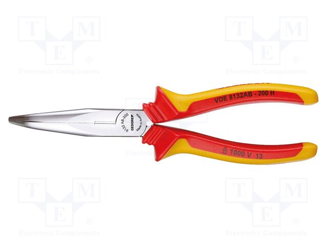 Pliers; insulated,telephone; 200mm; steel; Plating: chromium