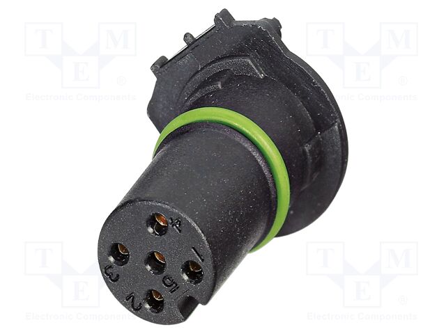 Connector: M12; contact insert; PIN: 5; 60V; straight; THR; A code
