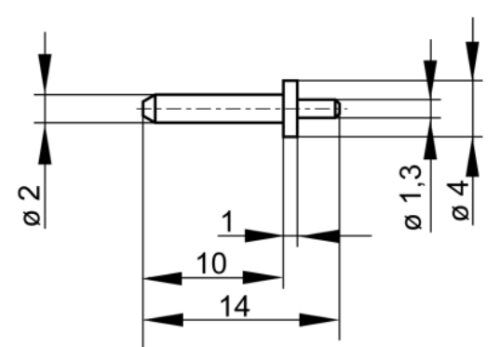 Connector: 2mm banana; plug; 6A; 30VAC; 60VDC; nickel plated; 14mm