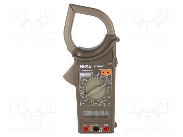 AC digital clamp meter; Øcable: 54mm; LCD 3,5 digit; 0÷750°C