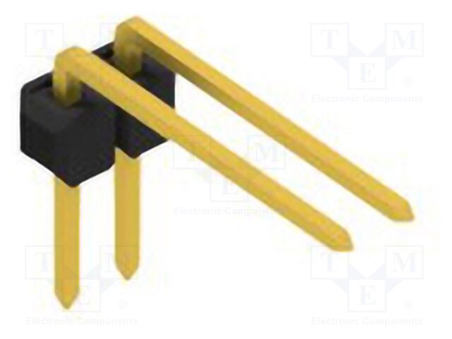 Connector: pin strips; pin header; male; PIN: 2; 2.54mm; THT; 1x2