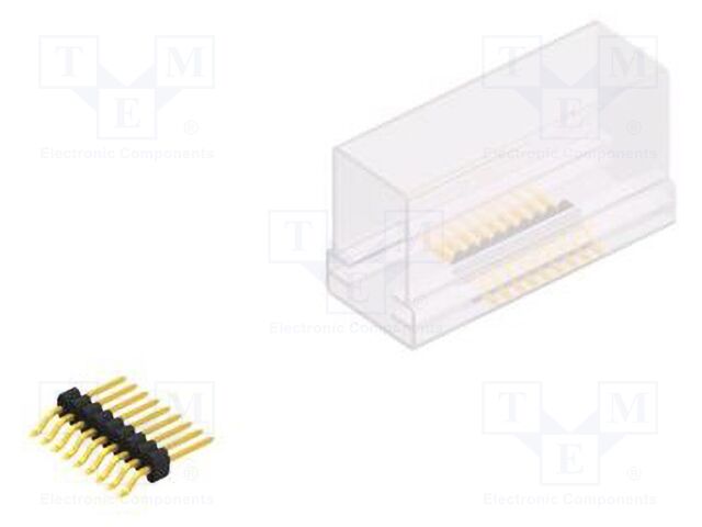 Connector: pin strips; pin header; male; PIN: 9; 1.27mm; SMT; 1x9