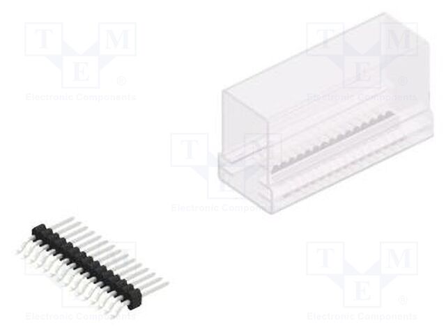 Connector: pin strips; pin header; male; PIN: 15; 1.27mm; SMT; 1x15