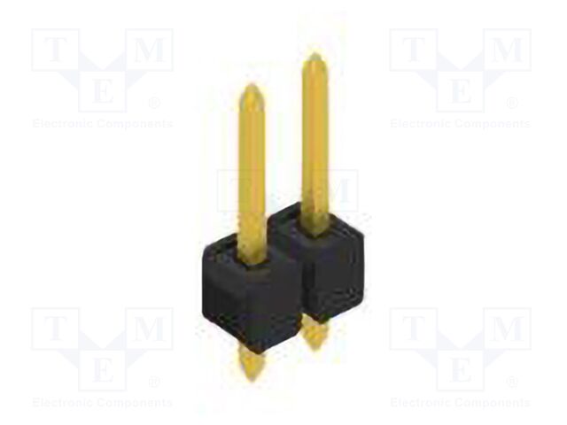 Connector: pin strips; pin header; male; PIN: 2; 2.54mm; THT; 1x2