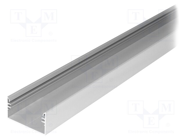 Profiles for LED modules; surface; natural; L: 2m; aluminium