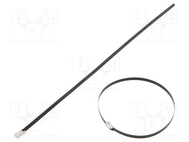 Cable tie; L: 290mm; W: 4.6mm; stainless steel AISI 304; 450N