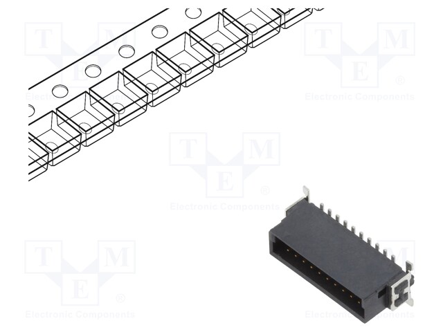 Connector: PCB to PCB; male; PIN: 20; 1.27mm; -55÷125°C; UL94V-0