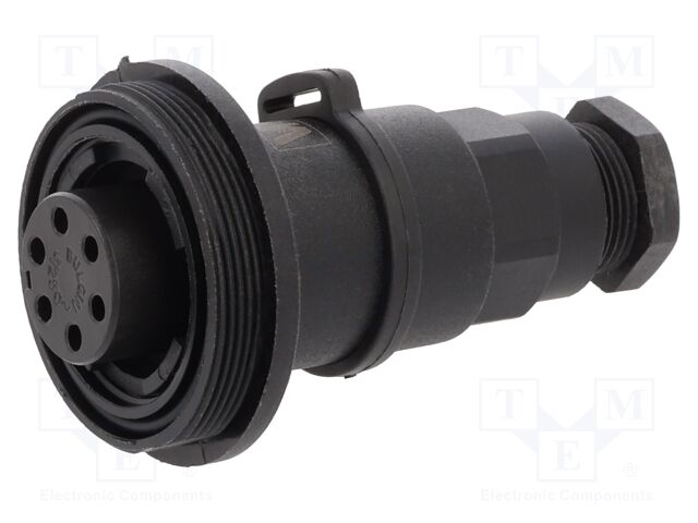 Connector: circular; plug; female; PIN: 6; 5A; 277V; IP68,IP69K