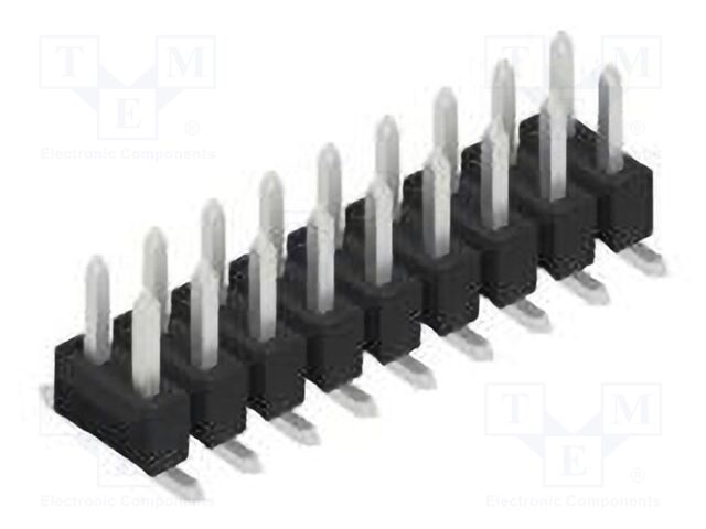 Connector: pin strips; pin header; male; PIN: 18; 2.54mm; SMT; 2x9