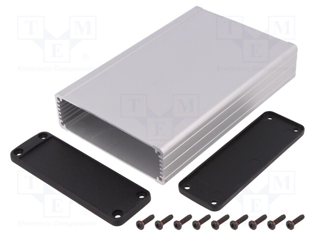 Enclosure: with panel; 1457; X: 104mm; Y: 160mm; Z: 32mm; aluminium