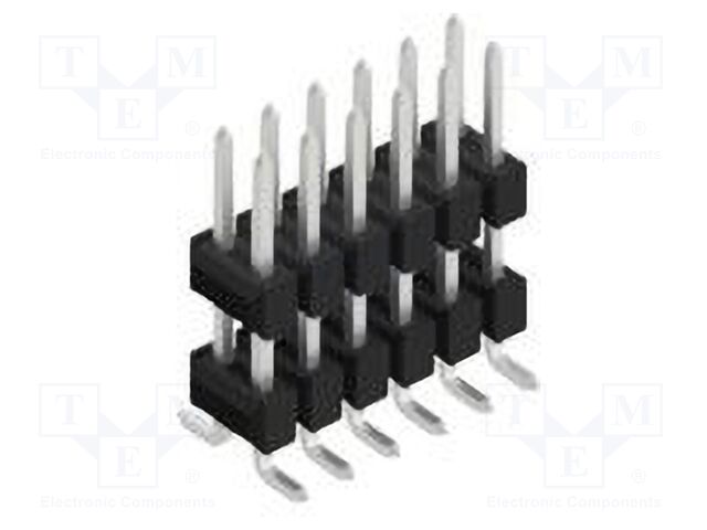 Connector: pin strips; pin header; male; PIN: 12; 2.54mm; SMT; 2x6