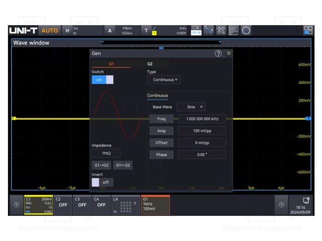 Test acces: expansion option; for oscilloscopes