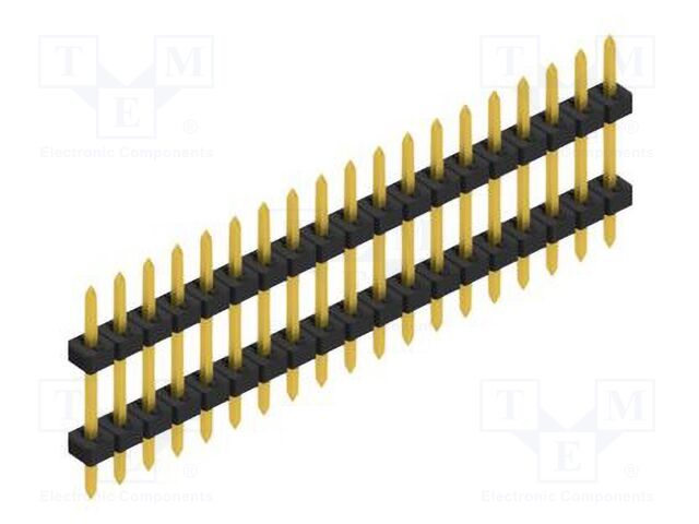 Connector: pin strips; pin header; male; PIN: 19; 2mm; THT; 1x19