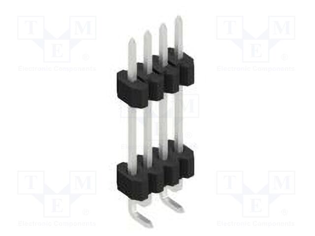 Connector: pin strips; pin header; male; PIN: 4; 1.27mm; SMT; 1x4