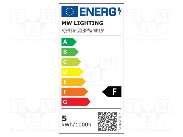 LED tape; white warm; 2835; 12V; LED/m: 120; 8mm; IP64; 9.6W/m