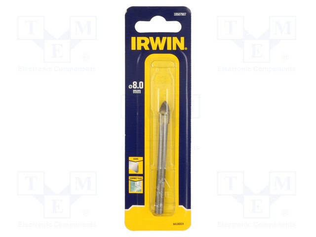 Drill bit; Ø: 8mm; for tile,for glass,porcelain