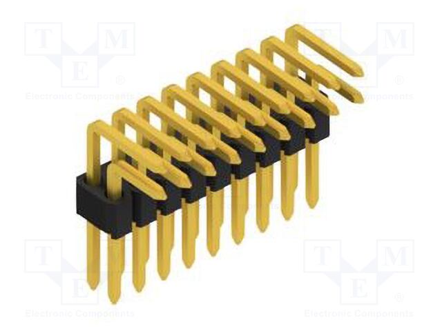 Connector: pin strips; pin header; male; PIN: 18; 1.27mm; THT; 2x9