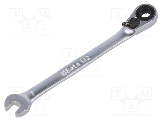 Wrench; combination spanner,with ratchet; 7mm
