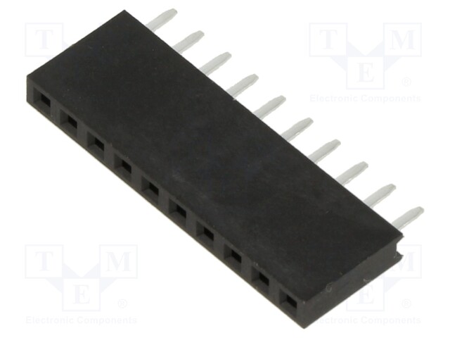 PCB Receptacle, Board-to-Board, 2.54 mm, 1 Rows, 10 Contacts, Through Hole Mount, M20 Series