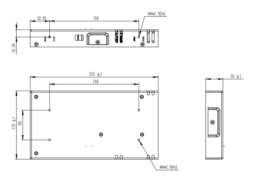 Power supply: switching; for building in; 250W; 48VDC; 5.2A; OUT: 1
