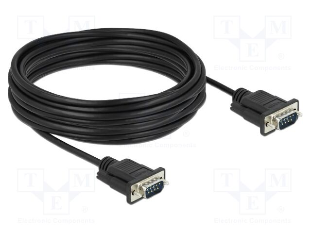 Cable; D-Sub 9pin plug,both sides; PVC; Len: 10m; black
